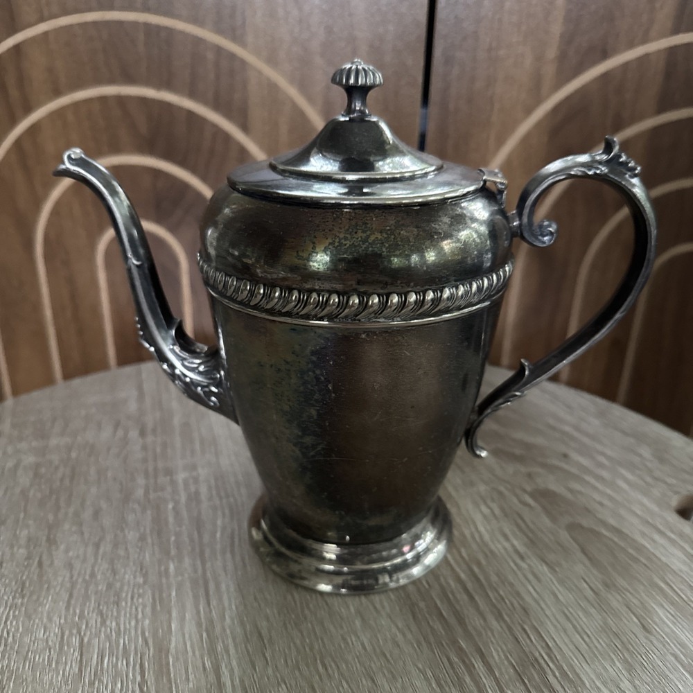 Vintage FEDERAL Silverplate on Copper COFFEE POT Patina